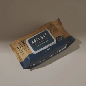 Compostable Anti-Bacterial Sanitizing Wipes - 64 Pack
