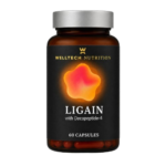 Ligain Welltech performance supplement capsules with zinc, amino acids, and plant compounds designed to support strength training, recovery, and athletic performance.