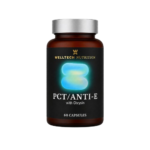 Welltech PCT AE capsule supplement with chrysin, daidzein, and zinc gluconate designed for daily nutritional support and general wellbeing.