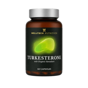 Turkesterone plant-derived ecdysteroid supplement capsules from Ajuga turkestanica designed to support strength, recovery, endurance, and training adaptation.