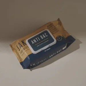 Compostable Anti-Bacterial Sanitizing Wipes - 64 Pack
