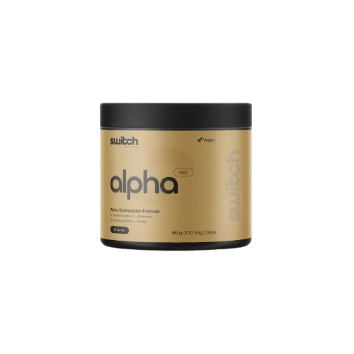 Switch Nutrition Alpha Switch men’s performance supplement with Tongkat Ali, Ashwagandha, Fenugreek, Shilajit, Magnesium and Zinc for testosterone and energy support