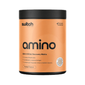 Switch Nutrition Amino EAA and BCAA Recovery Matrix supplement tub available in multiple flavours and serve sizes