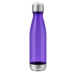 Purple Tritan 700ml Drink Bottle with Silver Lid on white background