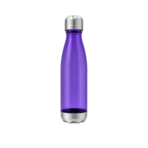 Tritan 700ml Drink Bottles with Silver Lids in multiple colours on white background